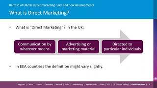 Refresh of UK/EU direct marketing rules and new developments