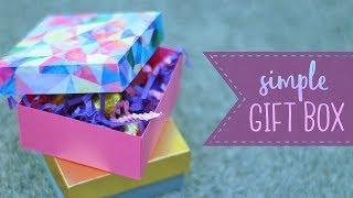 How To Make An Easy Paper Gift Box (Square)