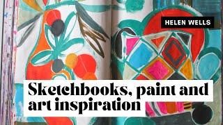 PAINTING IN MY SKETCHBOOK AND LOOKING IN ART BOOKS