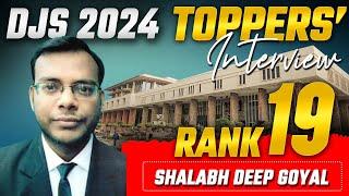 DJS Results 2024 | DJS Topper Shalabh Deep Goyal Rank 19 Interview | Delhi Judiciary Topper