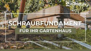 Schraubfundament fürs Gartenhaus | Montage auf gewachsenem Boden