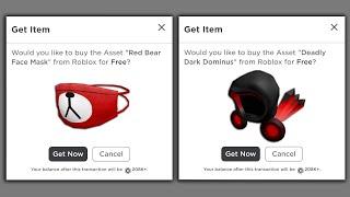 ALL NEW FREE ITEMS ON ROBLOX AND ROBLOX PROMO CODES 2023 (Mask/Dominus)