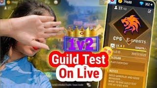 FREE FIRE UID CHECK AND REACTION IN LIVE//HARDEST GUILD TEST 1 VS 2 #fflive#freefirelive