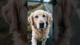 Smart blue-eyed golden retriever saves lost kitten#dog #cute #cat