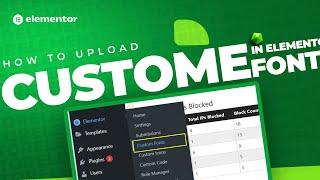 How to add custom font in Elementor free | Elementor Tutorial 2024