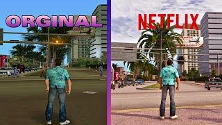 NETFLIX GTA VICE CITY VS ORIGINAL PC ( DIRECT COMPARISON)