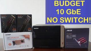 QNAP TS-664, QM2-2P10G1TB, ASUS XG-C100C, 10GbE Ethernet Budget Setup tutorial NO SWITCH, speed test