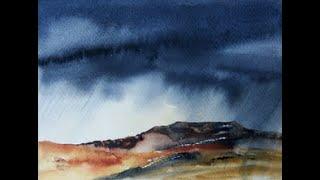 A stormy sky in watercolour - beginners