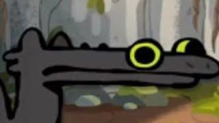 Toothless dancing, but there's no music, and he's just vibing to the sound of the wind