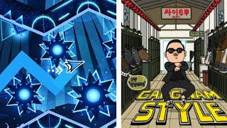 Shiawase (VIP) X Gangnam Style mashup song [Tidal Wave Mashup Song] | Geometry Dash