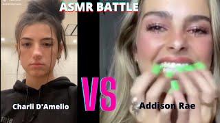 ASMR Battle-Addison Rae VS Charlie D'Amelio (Tapping, Eating)