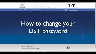 How to change your LIST password.