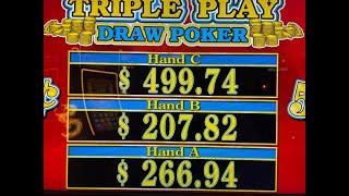 Video Poker: Triple Play - Triple Double Bonus Poker All Hands Progressive