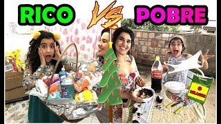 RICO VS POBRE FAZENDO AMOEBA / SLIME #2 - NOSSO KIT SLIME DE NATAL  - Larissa Flor