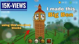 I made this Big Ben using the unlocked blocks| Block Craft 3D| Joyita