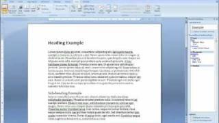 How to View Existing Styles in Word 2007