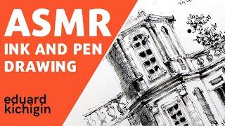 ASMR -ASMR SCRATCHING . INK AND PEN DRAWING. ASMR TAPPING AND SCRATCHING. ASMR VISUAL  TRIGGERS