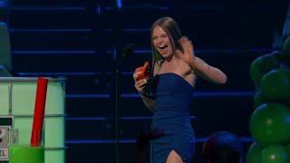 Salish Matter gets SLIMED after winning the blimp for Best Female Creator! #kca2025 #shorts