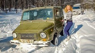 КУПИЛА ЛУАЗ. БЕЗДОРОЖЬЕ против ГЕЛИКА , TOYOTA PRADO и NISSAN PATROL OFFROAD