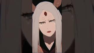 Kaguya crying after seeing her kids Hagoromo and Hamura in Naruto and Sasuke