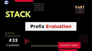 32: Prefix Evaluation | How to Evaluate Prefix Expression | Stack