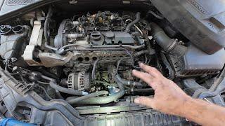 Volvo coolant hose repair.