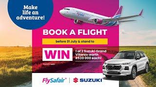 Stand to WIN a Suzuki Grand Vitara with FlySafair | #skyways2highways Your Adventure Awaits ️