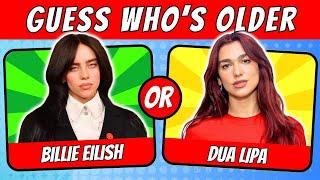 GUESS WHO'S OLDER - Celebrities Edition (2024) | QUIZ WAVEZ