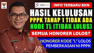 INFO TERBARU BKN TIDAK ADA KODE TL, SEMUA HONORER LOLOS? KODE L LANJUT PEMBERKASAN NI PPPK 2024