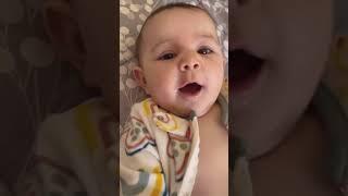 Cute baby saying mama 