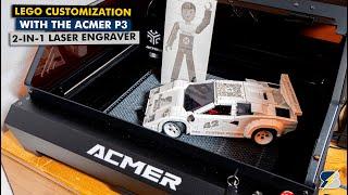 LEGO customization with the ACMER P3 2-in-1 laser engraver