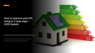 How to improve your EPC rating in 5 easy steps – 2020 Update