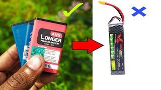 How to make a drone battery from mobile battery | Li-po battery|