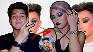 JAMES CHARLES iOS14 INSPIRED MAKEUP LOOK | Fhido G.