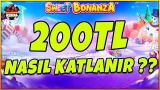  Sweet Bonanza  200 TL KÜÇÜK KASA NASIL KATLANIR ? ÖĞRETİCİ VURGUN GELDİ ! ! Big Win!