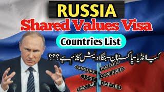 Russia SVV for witch countries | Russia Shared Values Visa Countries list