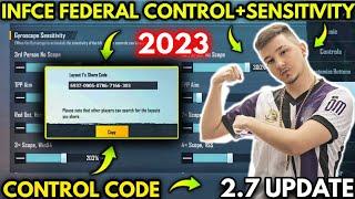 (2023) INFce Federal New Sensitivity Code/ INFce Federal New Control Code | PUBG MOBILE