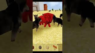 Wolves Vs Lion In Survivalcraft 2 #survivalcraft #shorts