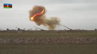 Azerbaijan Military shelling Nagorno Karabakh using 2S7 Pion long range artillery