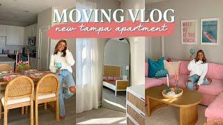 *MOVING VLOG*  my new FL apartment, building furniture, decor shop + new neighborhood