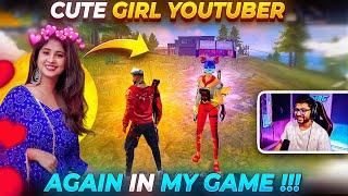 V-Badge Girl Youtuber (Katty's Kingdom) Again In My Game ️ - Free Fire Telugu - Munna Bhai Gaming