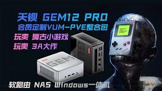 会员定制VUM整合包AMD平台小主机型号天钡GEM12 PRO