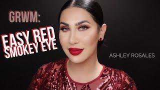 GRWM: RED SMOKEY EYE | ASHLEY ROSALES