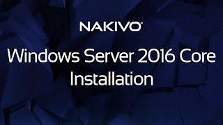 Windows Server 2016 Core Installation