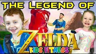 LEGEND OF ZELDA! Kids Workout, Fitness, PE! Real-Life VIDEO GAME! FUN Kids Workout Video, Level Up!