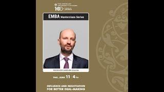 EMBA Masterclass Series #5: Influence and Negotiation for Better Deal-Making