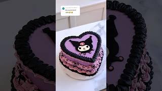 Kuromi cake, cartoon cake, cake decorate, dessert decorating videos #cakedecorating #cake #baking