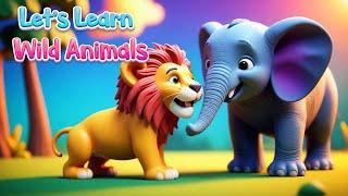 Wild Animal Names with Pictures | Pre School Learning | Cute Owl Edu | @yashpatwardhan