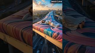 "Jesus Lying in the Sky – A Mural That Will Touch Your Spirit ️" #jesus #jesuslovesyou