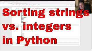 Sorting strings vs. integers in Python